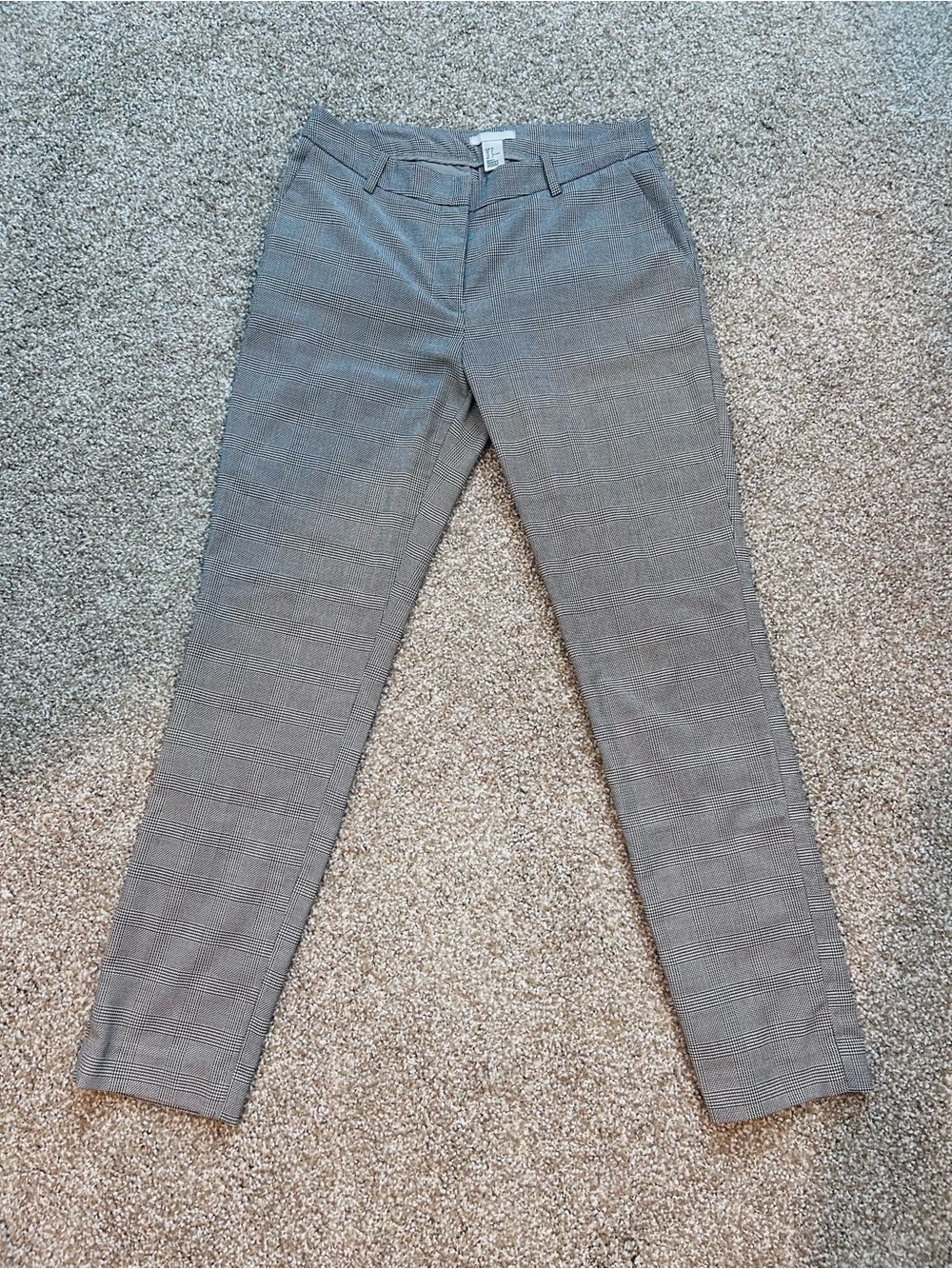Women’s Plaid Dress Pants - Gray